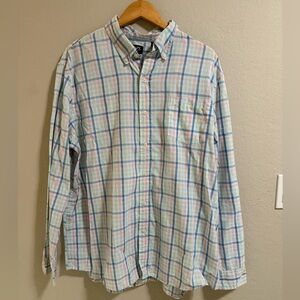 Chaps Men’s XXL Easy Care Plaid Button Down Shirt